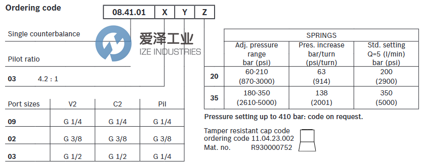 Rexroth Oil Control阀08410103022000A A-VBSO-SE-30-38-20-A 爱泽工业izeindustries.png